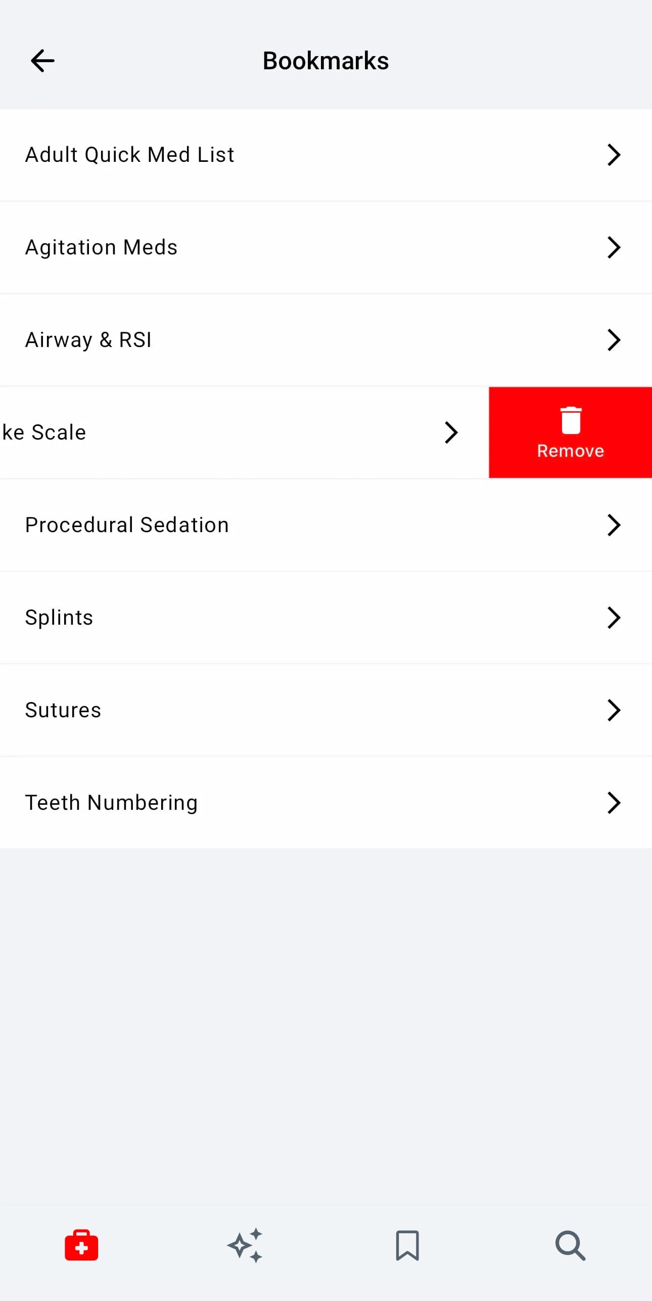 Remove bookmark